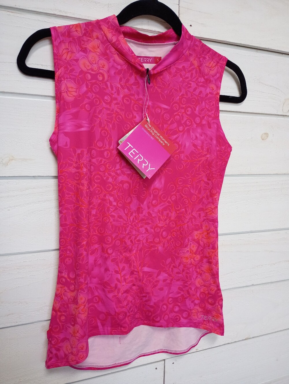 Terry Soleil Sleeveless Jersey Hydrange/beetroot Small NWT - Picture 2 of 9